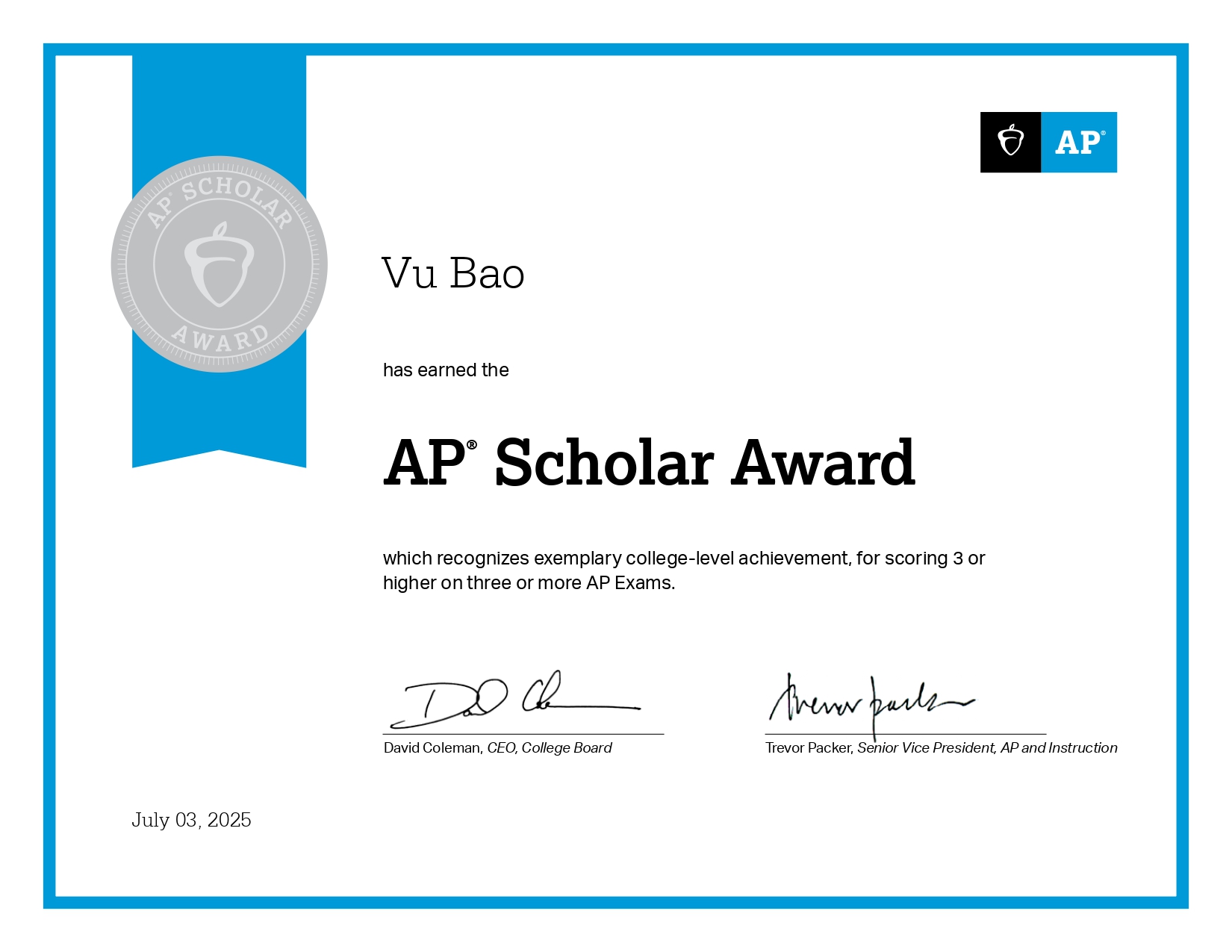 AP Scholar Award